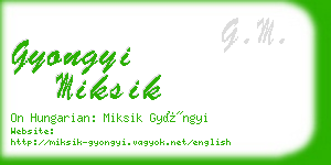 gyongyi miksik business card